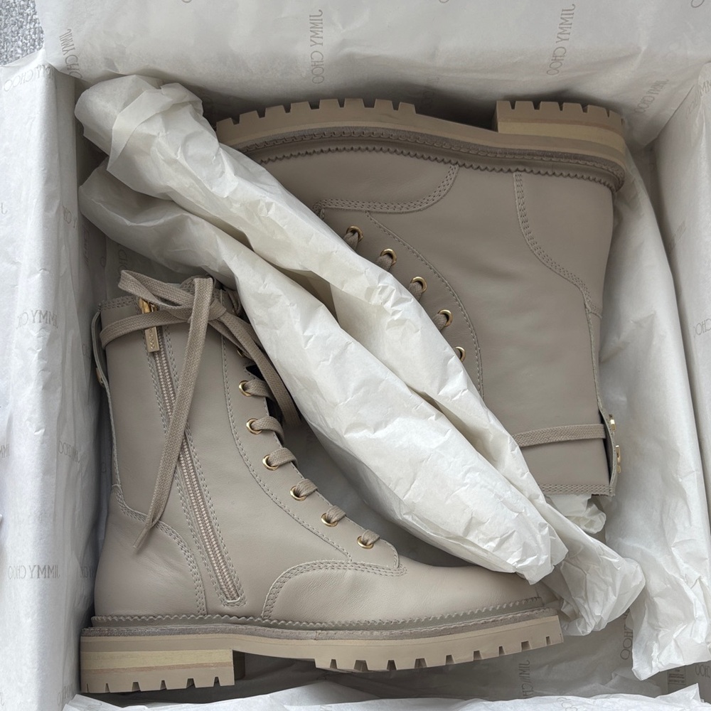 NWT - Jimmy Choo Boots - Light Sand - Picture 4 of 14